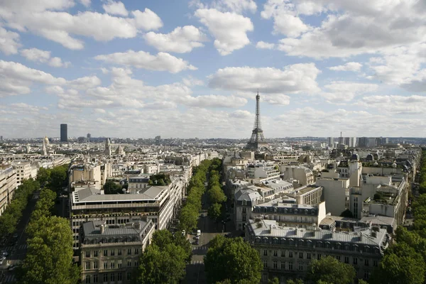 Εναέρια Άποψη Του Παρισιού Από Τον Πύργο Του Άιφελ — Φωτογραφία Αρχείου