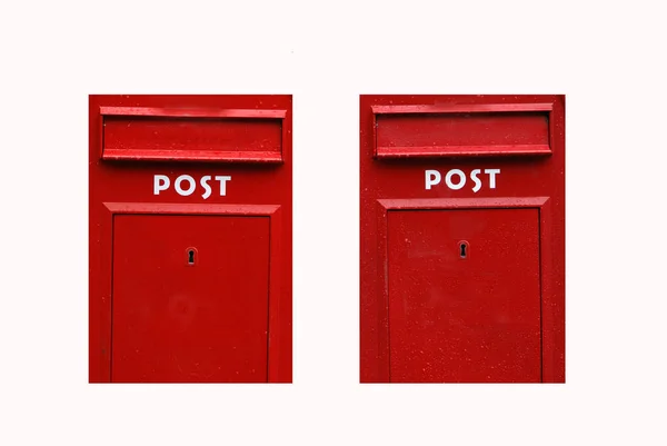 Arkaplanda Kırmızı Posta Kutuları — Stok fotoğraf