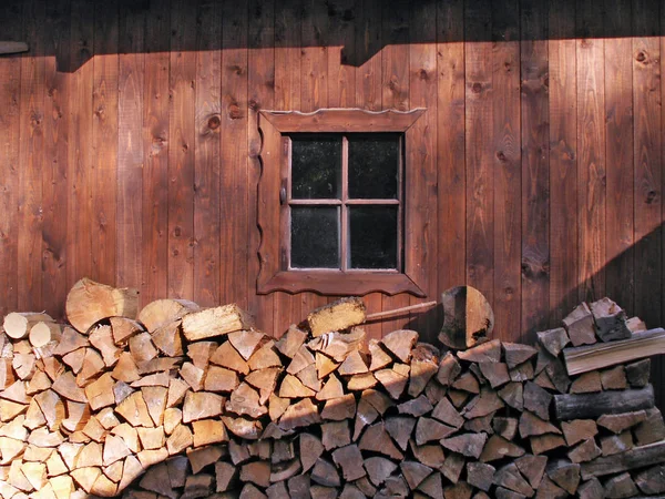 Firewood Timber Tree Bark — Stock Photo, Image