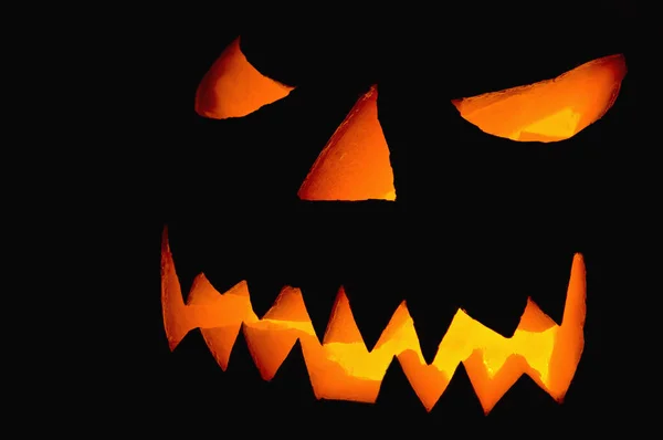 Halloween Pumpkin Black Background — Stock Photo, Image