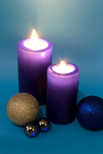 Christmas Decoration Candles — Stock Photo, Image