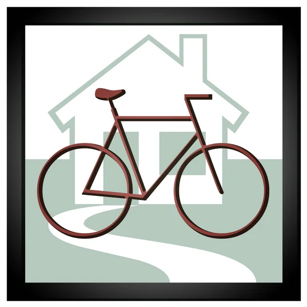 Ilustração Sinal Bicicleta Vetor — Fotografia de Stock