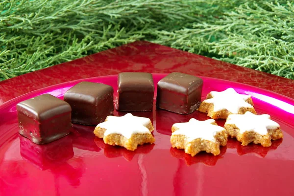 Christmas Baking Cinnamon Stars Dominoes — Stock Photo, Image