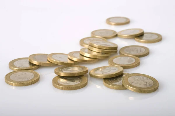 Moedas Metal Economia Dinheiro — Fotografia de Stock