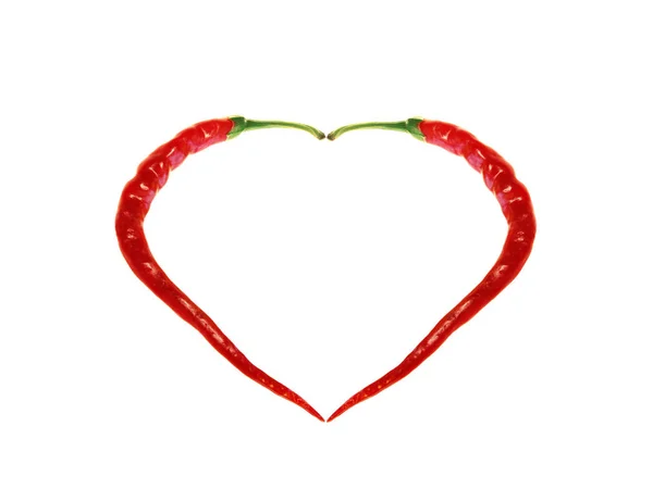 Červená Chilli Paprika Izolované Bílém — Stock fotografie