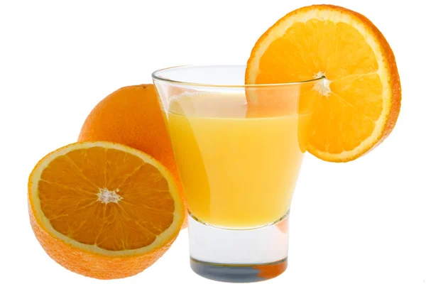Sinaasappelsap Met Verse Sinaasappelen — Stockfoto