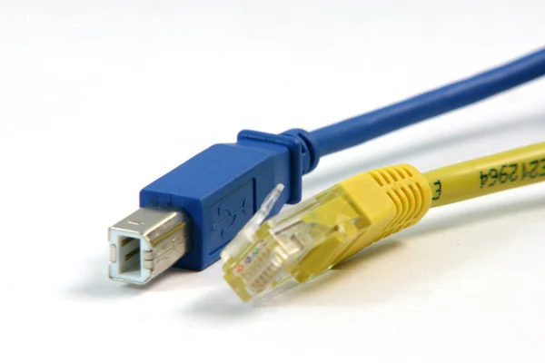 网络电缆 电线连接 — 图库照片