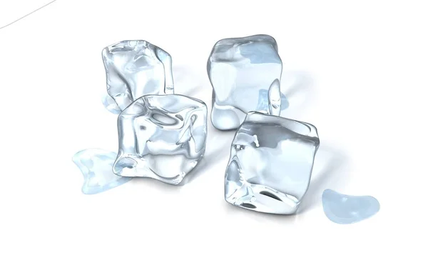 Прозрачные Кубики Холодного Льда — стоковое фото