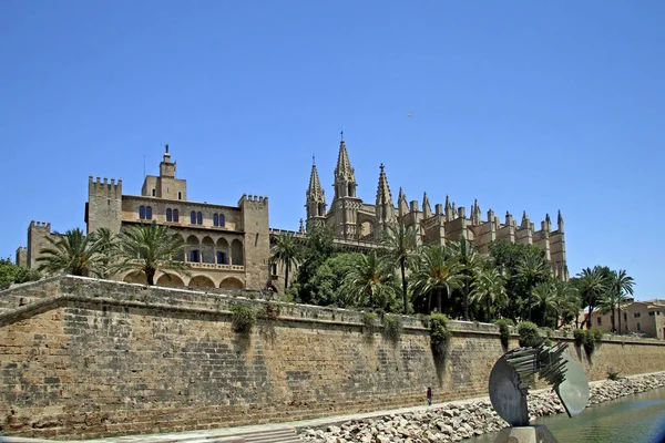 Almudaina Sarayı Katedral — Stok fotoğraf