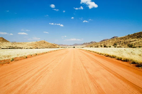 Estrada Areia Através Namíbia — Fotografia de Stock