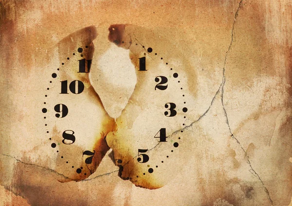 Clockface Grunge Style — Stock Photo, Image