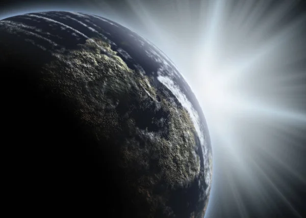 Föld Bolygó Űrben — Stock Fotó
