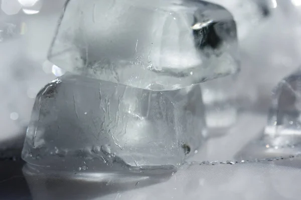 Transparent Cold Ice Cubes — Stock Photo, Image