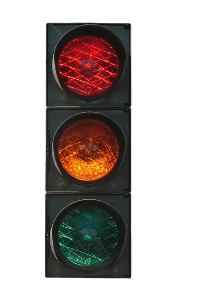 Semaforo Sfondo Verde — Foto Stock