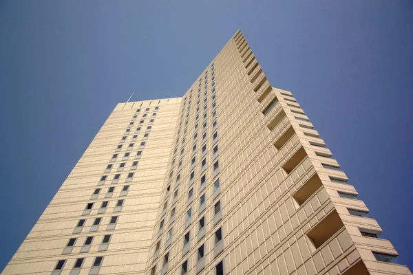 Vue Panoramique Urbaine Façade Des Gratte Ciel Modernes — Photo