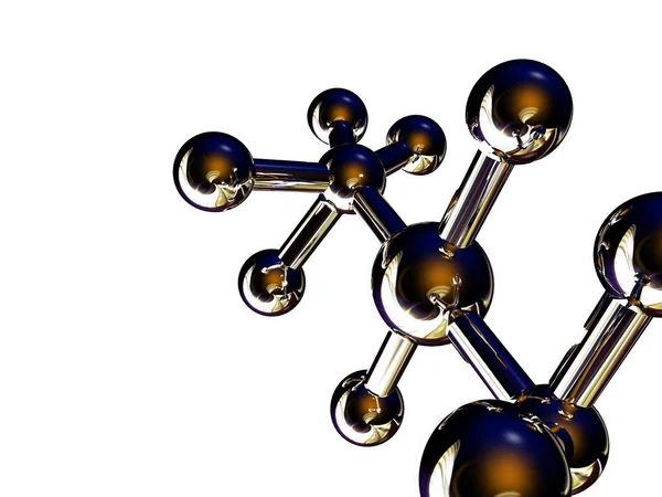 Molekulaszerkezet Atomok Biotechnológia — Stock Fotó