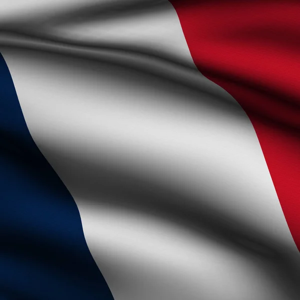 Rendered French Square Flag — Stock Photo, Image