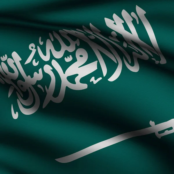 Gerenderte Saudische Flagge — Stockfoto