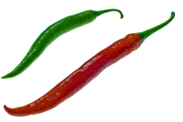 Zielony Czerwony Chili — Zdjęcie stockowe