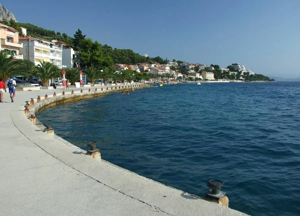 Panorama Makarska Adriaterhavet - Stock-foto
