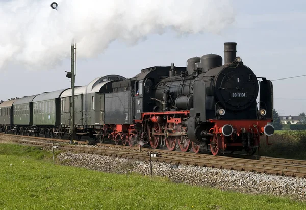 Locomotiva Velha Trem Maior Motor Vapor Museu Russo — Fotografia de Stock