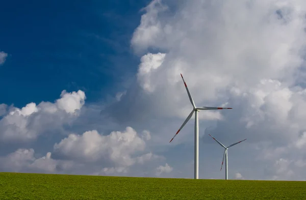 Energía Eólica Equipo Turbinas Eólicas — Foto de Stock