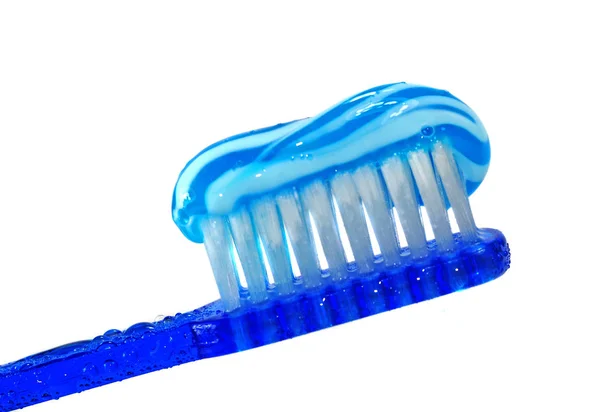 Escova Dentes Com Gel Dental — Fotografia de Stock