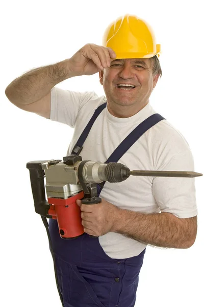 Worker Hammer Helmet — Stock Photo, Image