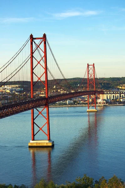 Brücke Über Den Fluss Tejo Lisboa — Stockfoto