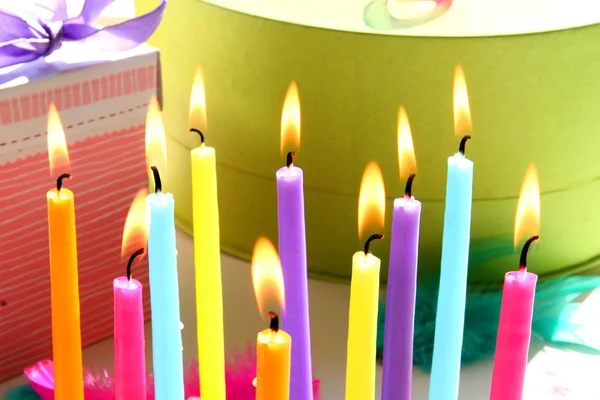 Kleurrijke Achtergrond Voor Verjaardag Wenskaart — Stockfoto