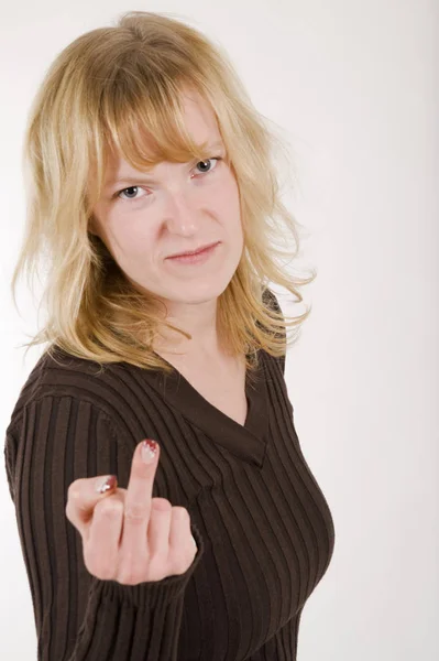 Closeup Hand Sign Gesture — Stock Photo, Image