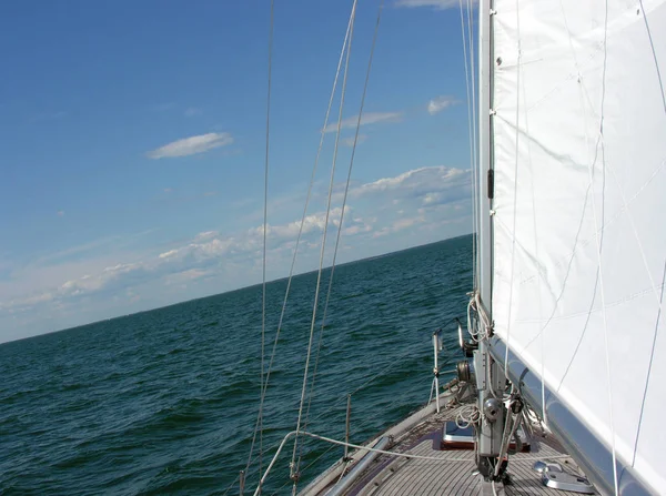 Vista Panorámica Los Detalles Del Barco Vela —  Fotos de Stock