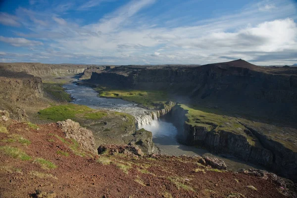 Vista Panorâmica Paisagem Majestosa Com Cachoeira — Fotografia de Stock