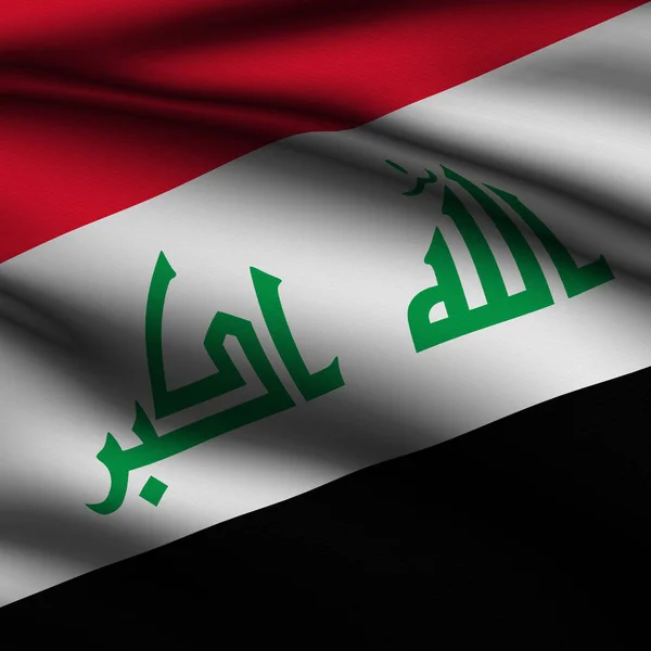 Rendered Iraqi Square Flag — Stock Photo, Image