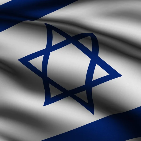 Gerenderte Israelische Flagge — Stockfoto