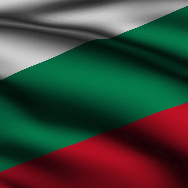 升降保加利亚方旗 — 图库照片