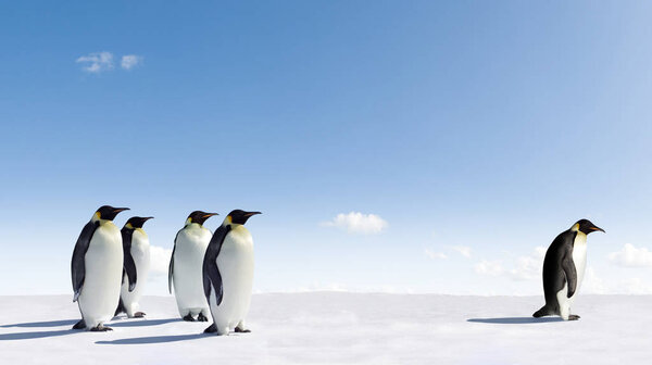 Penguins en la naturaleza salvaje — Imagen de stock Penguins Naturaleza Salvaje Fotos De Stock