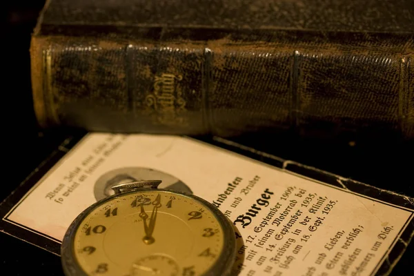 Old Book Vintage Pocket Watch Royalty Free Stock Photos