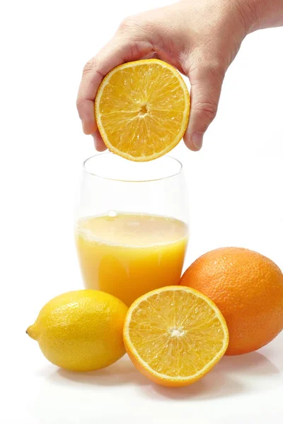 Vers Geperst Sinaasappelsap — Stockfoto