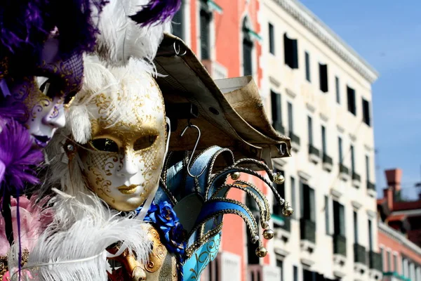 Karnevalové Masky Benátkách Itálie — Stock fotografie