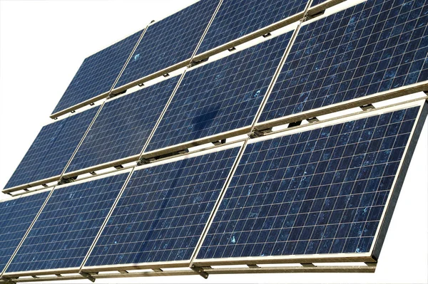Solární Soustava Výroba Elektřiny — Stock fotografie