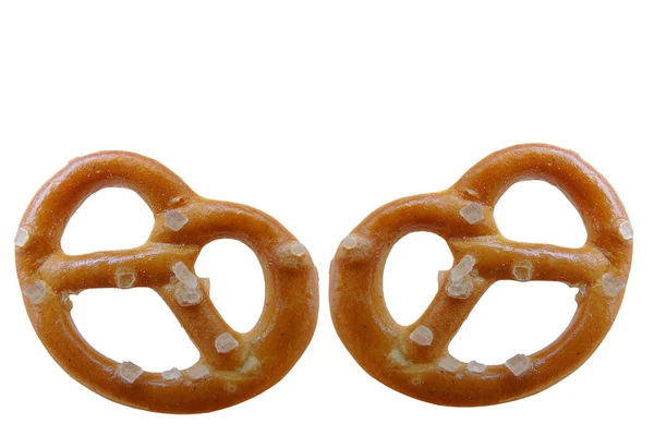 Pretzel Isolado Fundo Branco — Fotografia de Stock