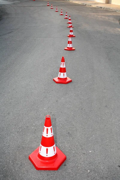 Image Cautions Asphalt Road — Stock Photo, Image