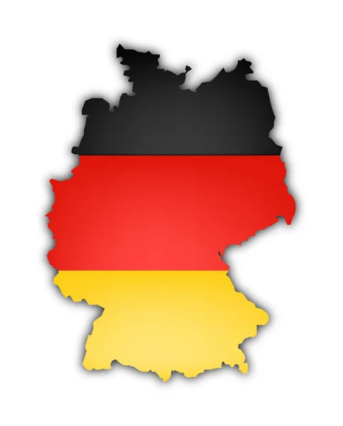 Bandera Mapa Alemania — Foto de Stock