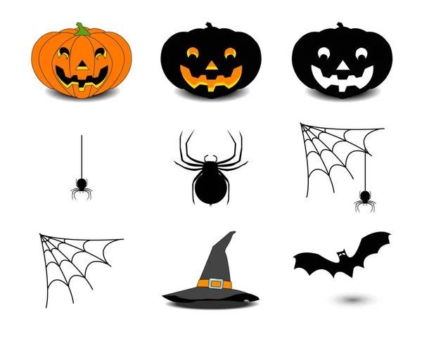 Set Pictogrammen Van Halloween — Stockfoto