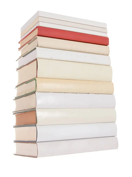 Hromada Bílých Knih Jednou Červenou Knihou — Stock fotografie
