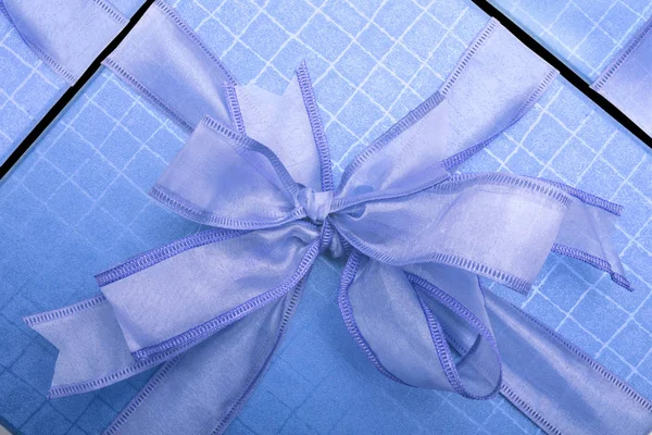 Close Shot Blue Giftbox Stock Photo