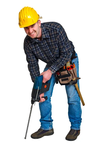 Manual Worker Industrial Drill — Stock Photo, Image