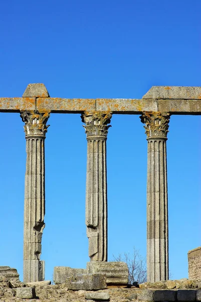 Columnas Del Templo Romano Casco Antiguo — Foto de Stock