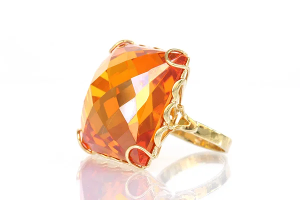 Anillo Oro Con Diamante — Foto de Stock